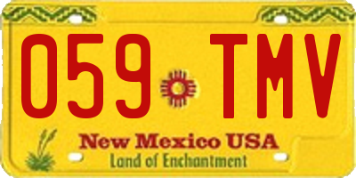 NM license plate 059TMV