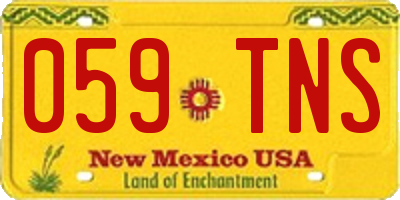 NM license plate 059TNS