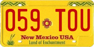 NM license plate 059TOU