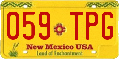 NM license plate 059TPG