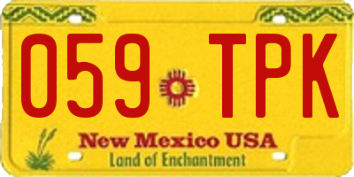 NM license plate 059TPK