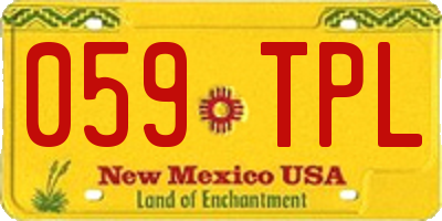 NM license plate 059TPL