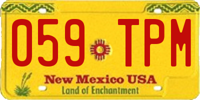 NM license plate 059TPM