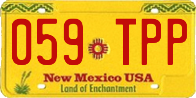 NM license plate 059TPP
