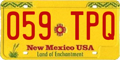 NM license plate 059TPQ