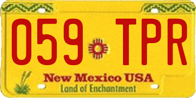 NM license plate 059TPR