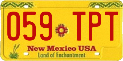 NM license plate 059TPT