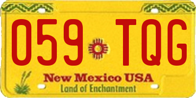 NM license plate 059TQG