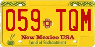 NM license plate 059TQM
