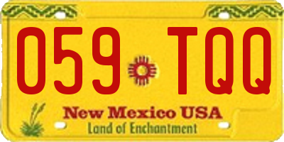 NM license plate 059TQQ