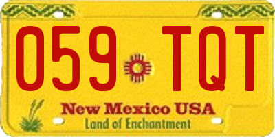 NM license plate 059TQT