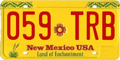 NM license plate 059TRB