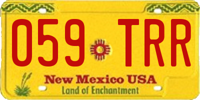 NM license plate 059TRR