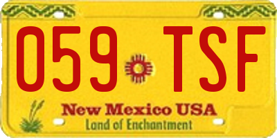 NM license plate 059TSF