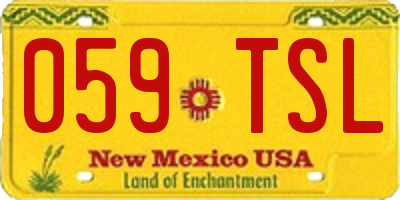 NM license plate 059TSL