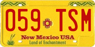 NM license plate 059TSM