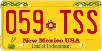 NM license plate 059TSS