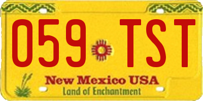 NM license plate 059TST