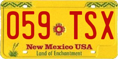 NM license plate 059TSX