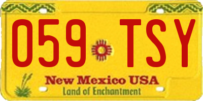 NM license plate 059TSY