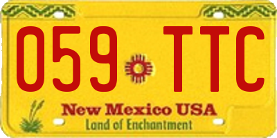 NM license plate 059TTC