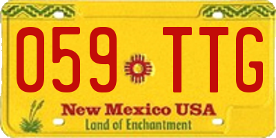 NM license plate 059TTG