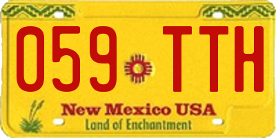 NM license plate 059TTH