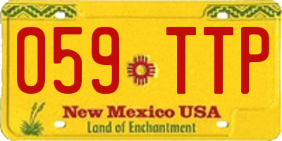 NM license plate 059TTP