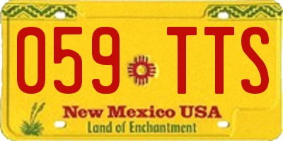 NM license plate 059TTS