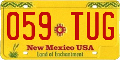 NM license plate 059TUG