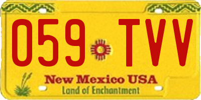 NM license plate 059TVV