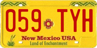 NM license plate 059TYH