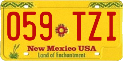 NM license plate 059TZI