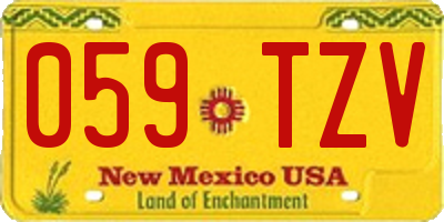 NM license plate 059TZV