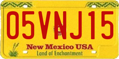 NM license plate 05VNJ15