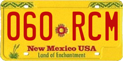 NM license plate 060RCM
