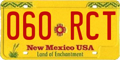 NM license plate 060RCT