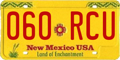 NM license plate 060RCU