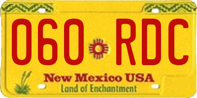 NM license plate 060RDC