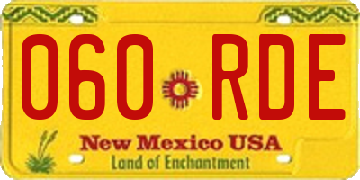 NM license plate 060RDE