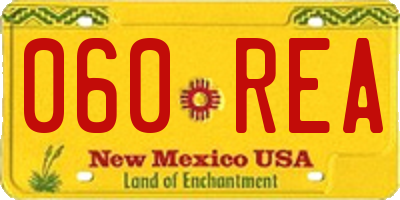 NM license plate 060REA