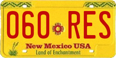 NM license plate 060RES