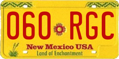 NM license plate 060RGC