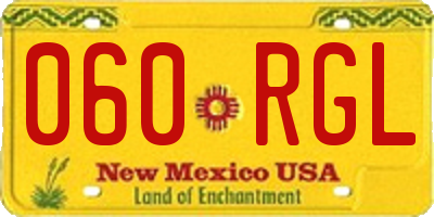 NM license plate 060RGL