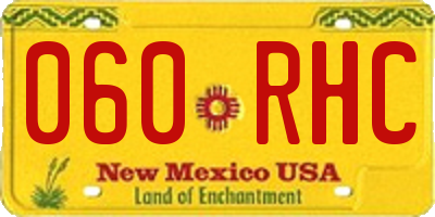 NM license plate 060RHC