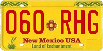 NM license plate 060RHG