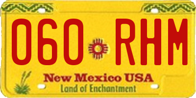NM license plate 060RHM