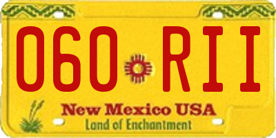 NM license plate 060RII