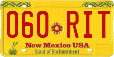 NM license plate 060RIT