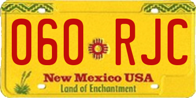 NM license plate 060RJC